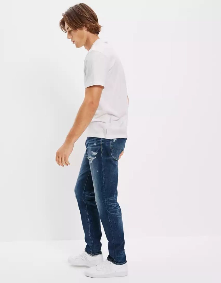 Jean American Eagle AE AirFlexPatched Athlétiques Fit Multicolore Homme | IBQ-04499079